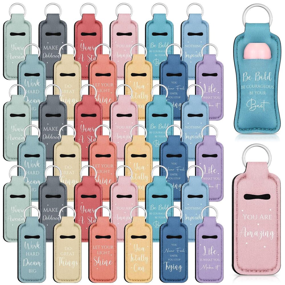 5664 36 Pcs Lip Gloss Bulk Lipstick Holder Keychain Inspirational Lip Gloss